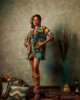 Big Tile High Waisted Printed Short