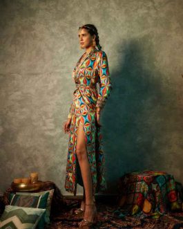 Big Square & Small Square Blazer Maxi Dress