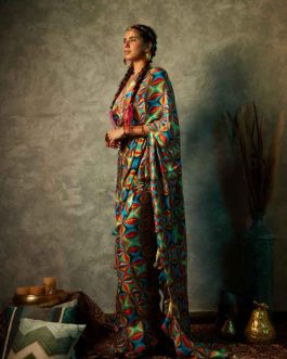 Big Square Printed Saree