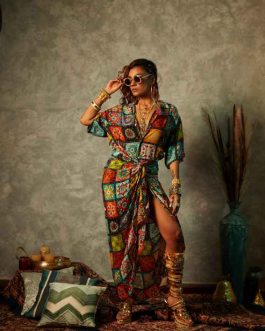 Big Tile Sarong Skirt