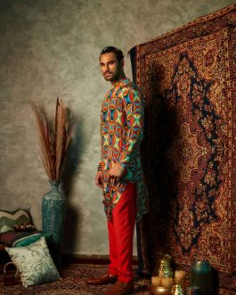 Big Square Print Cowl Kurta